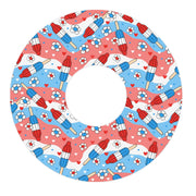 Peelz Patriotic Popsicles Tape Designed for the FreeStyle Libre 3 Plus & Lingo Peelz/Stickers White Smoke 12-Pack (Set of 12 Patches),4-Pack (Set of 4 Patches)