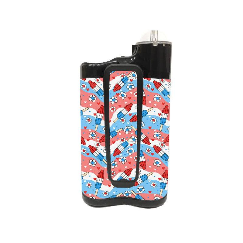 Peelz Patriotic Popsicles for Medtronic MiniMed 770G & 780G Peelz/Stickers White Smoke Whole System Peelz (front back + clip),Front Peelz,Back and Clip Peelz