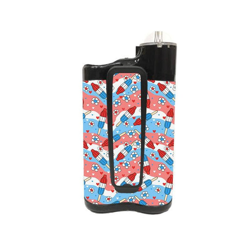 Peelz Patriotic Popsicles for Medtronic MiniMed 770G & 780G Peelz/Stickers White Smoke Whole System Peelz (front back + clip),Front Peelz,Back and Clip Peelz