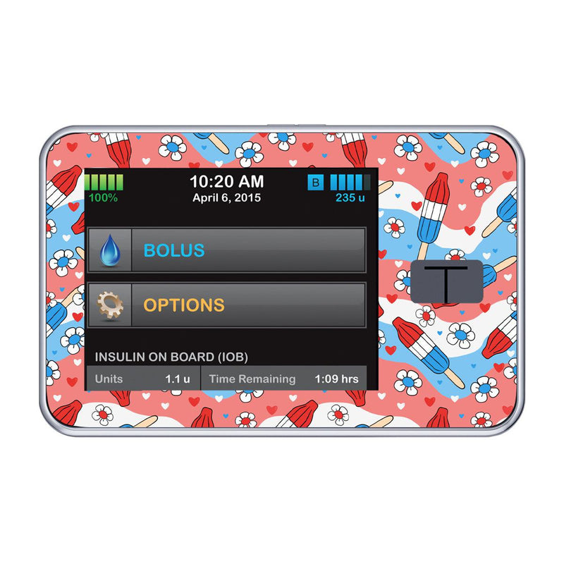 Peelz Patriotic Popsicles for Tandem t:slim Peelz/Stickers Dark Slate Gray
