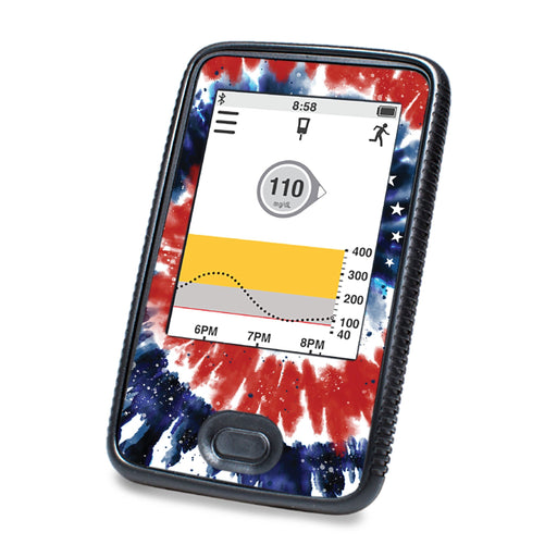 Peelz Patriotic Tie Dye DEXCOM G6 Touchscreen Receiver Peelz/Stickers White Smoke