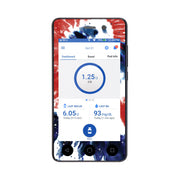 Peelz Patriotic Tie Dye Sticker for Omnipod DASH® PDM – Pump Peelz Peelz/Stickers White Smoke Front Peelz