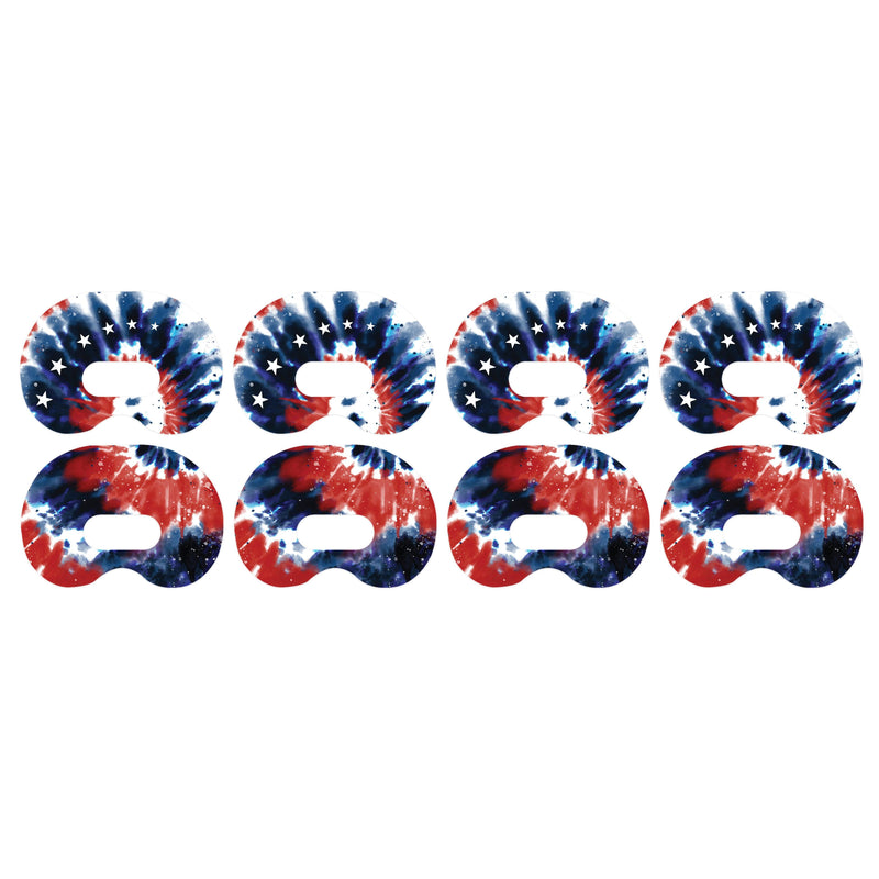 Peelz Patriotic Tie Dye Medtronic Guardian Connect Patch Tape - Pump Peelz Patch Medical Tape White Smoke 4-Pack Medtronic CGM Tape