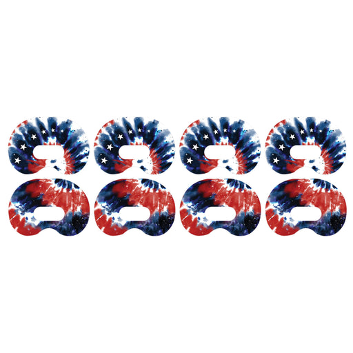 Peelz Patriotic Tie Dye Medtronic Guardian Connect Patch Tape - Pump Peelz Patch Medical Tape White Smoke 4-Pack Medtronic CGM Tape