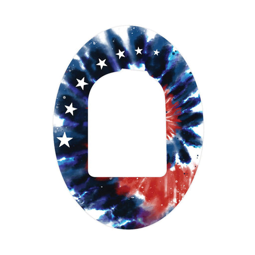 Peelz Patriotic Tie Dye Pod Patch Tape - Pump Peelz Patch Medical Tape White Smoke 1-Pack Omnipod Tape