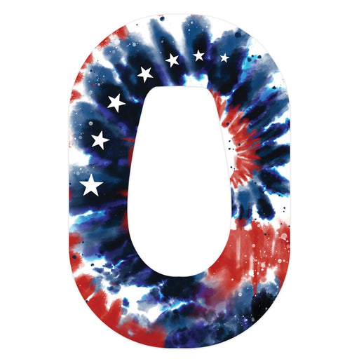 Peelz Patriotic Tie Dye Dexcom G6 Patch Tape - Pump Peelz Patch Medical Tape White Smoke 1-Pack Dexcom G6 Tape