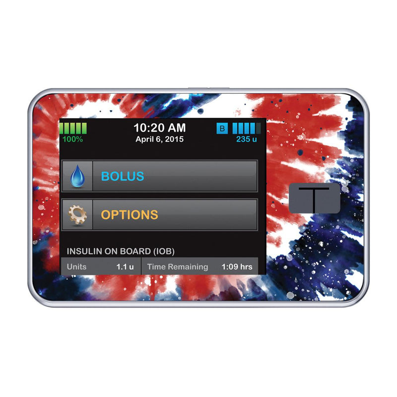 Peelz Patriotic Tie Dye Sticker for Tandem t:slim Peelz/Stickers Black