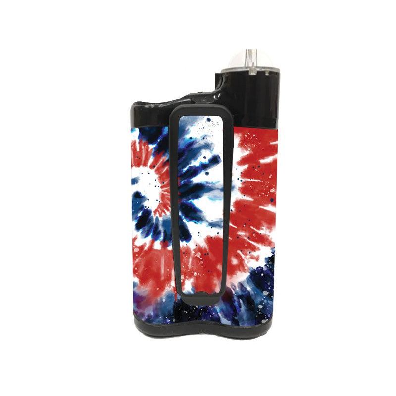 Peelz Patriotic Tie Dye for Medtronic MiniMed 770G & 780G Peelz/Stickers White Smoke Back and Clip Peelz