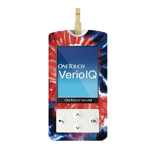 Peelz Patriotic Tie Dye for OneTouch Verio IQ Glucometer Peelz/Stickers White Smoke