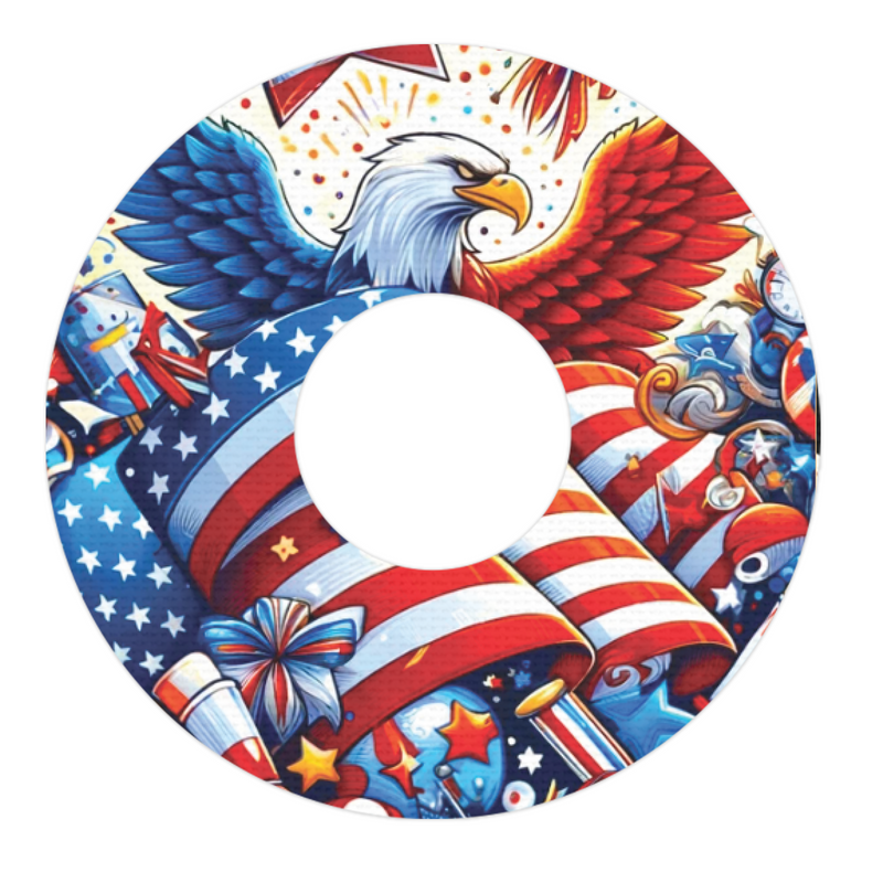 Peelz Patriotic Variety Pack Patch FreeStyle Libre 3 Plus & Lingo  Patch Tape - Pump Peelz Patch Medical Tape White Smoke 12-Pack (Set of 12 Patches),4-Pack (Set of 4 Patches)