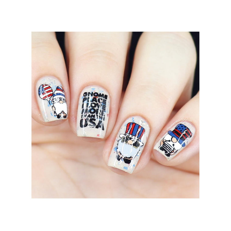 UberChic Beauty Fourth of July-02 Stamping Plate Light Gray