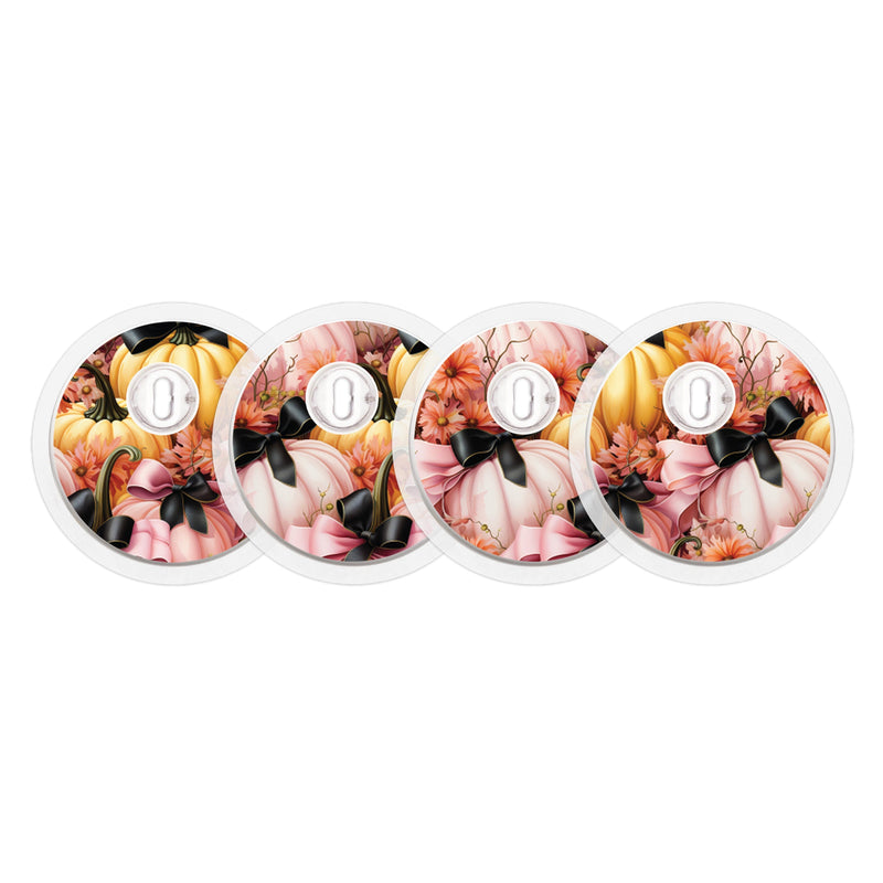 Peelz Patterned Pumpkins Designed for the FreeStyle Libre 3 Plus & Lingo  Sensor Peelz/Stickers White Smoke 4-pack (Set of 4 Stickers)