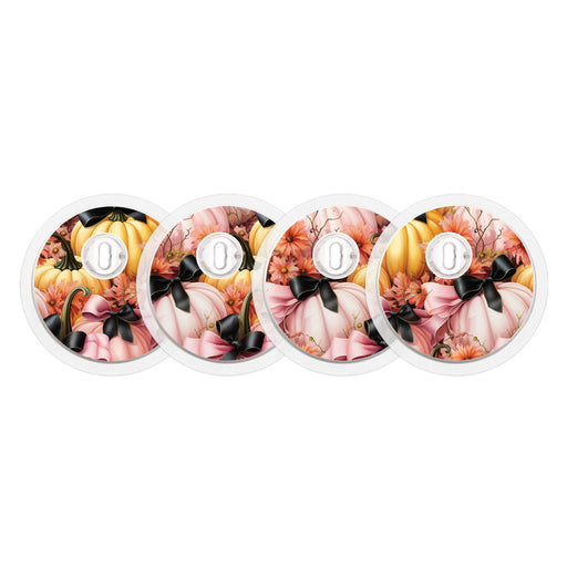 Peelz Patterned Pumpkins Designed for the FreeStyle Libre 3 Plus & Lingo  Sensor Peelz/Stickers White Smoke 4-pack (Set of 4 Stickers)