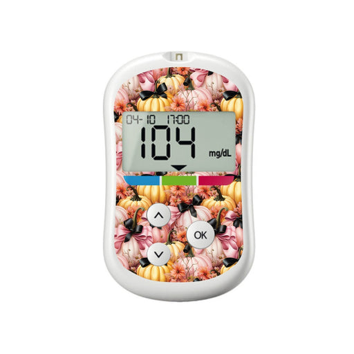 Peelz Patterned Pumpkins for OneTouch Verio Flex Glucometer Peelz/Stickers White Smoke
