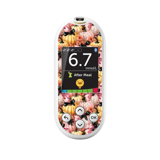 Peelz Patterned Pumpkins for OneTouch Verio Reflect Glucometer Peelz/Stickers White Smoke
