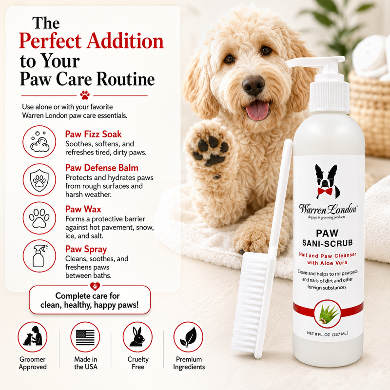 Warren London Paw Sani-Scrub - Paw and Nail Cleanser Spa Product White Smoke