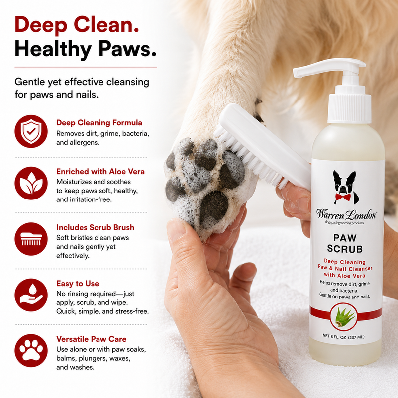 Warren London Paw Sani-Scrub - Paw and Nail Cleanser Spa Product White Smoke