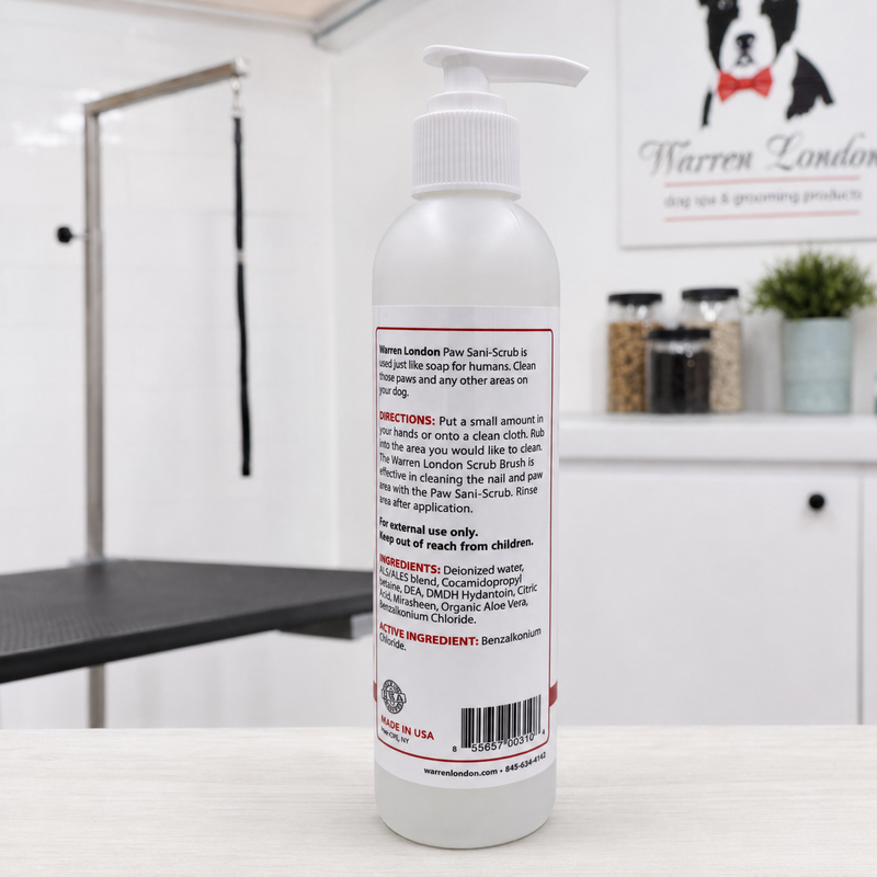 Warren London Paw Sani-Scrub - Paw and Nail Cleanser Spa Product Light Gray