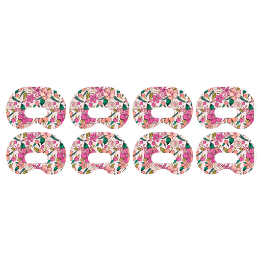 Peelz Peach Floral Medtronic Guardian Connect Patch Tape - Pump Peelz Patch Medical Tape White Smoke 4-Pack Medtronic CGM Tape
