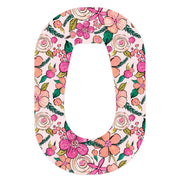 Peelz Peach Floral Dexcom G6 Patch Tape - Pump Peelz Patch Medical Tape White Smoke 1-Pack Dexcom G6 Tape