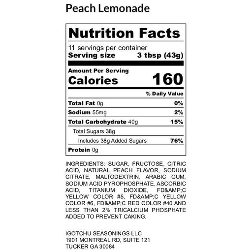 Igotchu Seasonings Igotchu Peach Lemonade Seasonings & Spices White Smoke