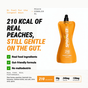 myspringenergy Peach Cobbler Gel XL 210 Kcal Gel White Smoke 1 pack,10 pack