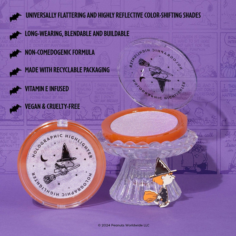 Profusion Cosmetics Peanuts Halloween | Spooktacular Glow Holographic Highlighter Face Light Slate Gray