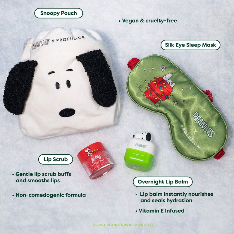 Profusion Cosmetics Peanuts Holiday | And To All A Goodnight Set accessories Light Gray