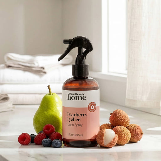 Plant Therapy Pearberry Lychee Linen Spray Household White Smoke 8 oz