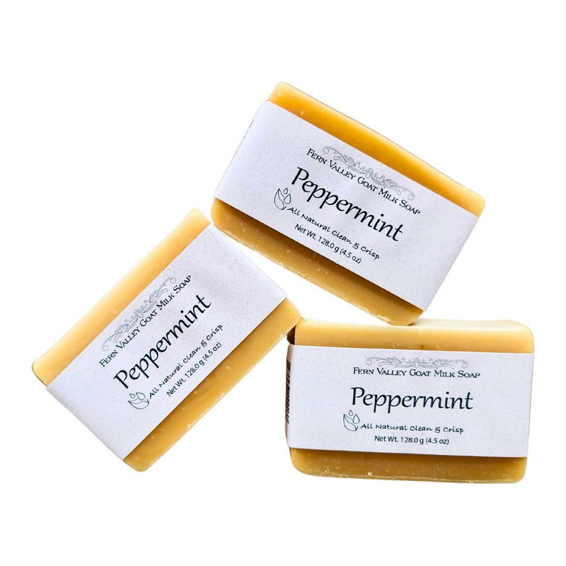 Fern Valley Soap Handmade Goat Milk Soap | All Natural Peppermint Goat Milk Soap White Smoke