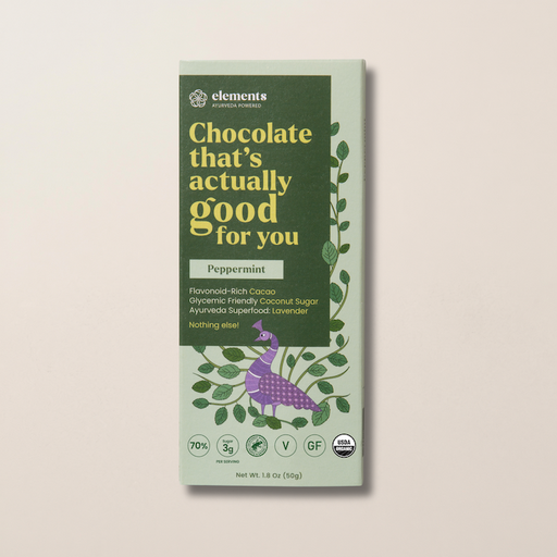 Elements Truffles Peppermint Chocolates Dark Olive Green 1 Bar,3 Bars,10 Bars