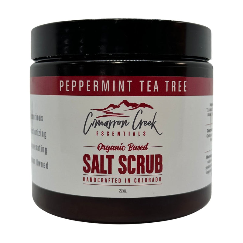 Cimarron Creek Essentials Peppermint Organic Salt Scrub Bath & Body Dark Gray 22oz,96oz,144oz