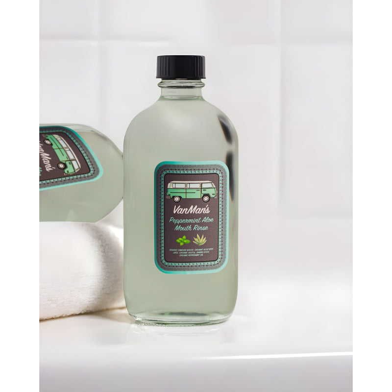 VanMan VanMan's Peppermint Aloe Mouth Rinse - 8 oz Lavender Single,Twin Pack (Save 15%)