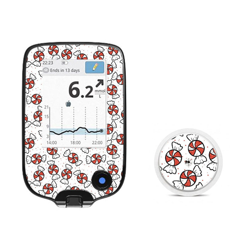 Peelz Peppermints Freestyle Libre 2 Peelz/Stickers White Smoke Receiver + Sensor
