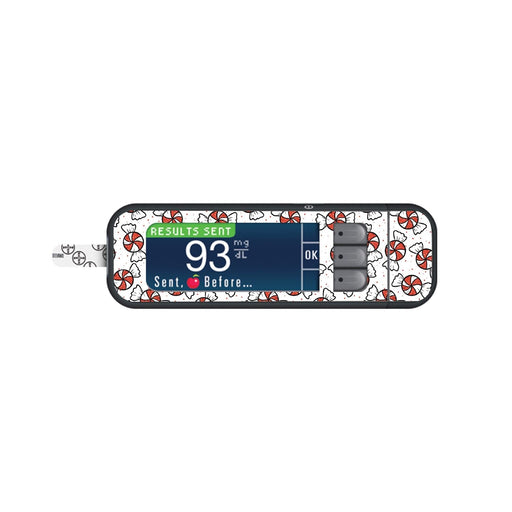 Peelz Peppermints Sticker for Bayer Contour Next Glucometer Peelz/Stickers White Smoke