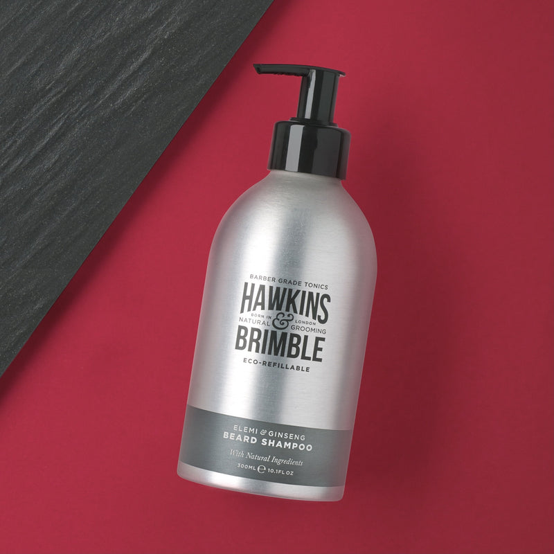Hawkins & Brimble COM Beard Shampoo Eco Refillable 10.1 fl oz Brown
