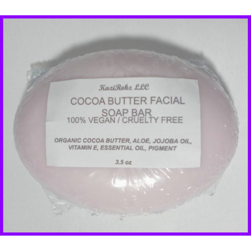 KaziRokz Cocoa Butter Facial Soap Bar (100% Vegan / Cruelty Free) Gray