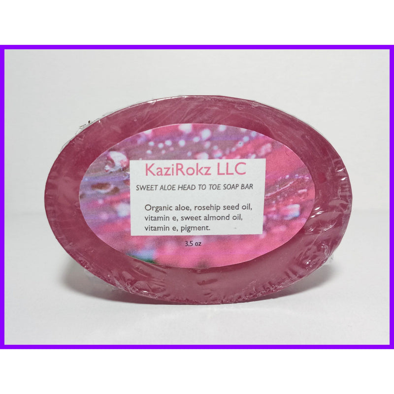 KaziRokz Sweet Aloe Yoni soap care, Massage Therapy soap bar "YONI" SOAP BAR (100% vegan / Cruelty Free) Maroon