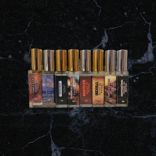 Rugged History Beard Co. Cologne Black Bourbon Barrel,Calico Jack's Revenge.,Caribbean Tides,Cibola,Egyption Souk,Fragrance of the gods,Gamblers Reserve,Mahogany,Rustler,Sandalwood Tobacco,Silvanus,Torcedor,Vanilla Cubano,Zephrus,Varagian Gold