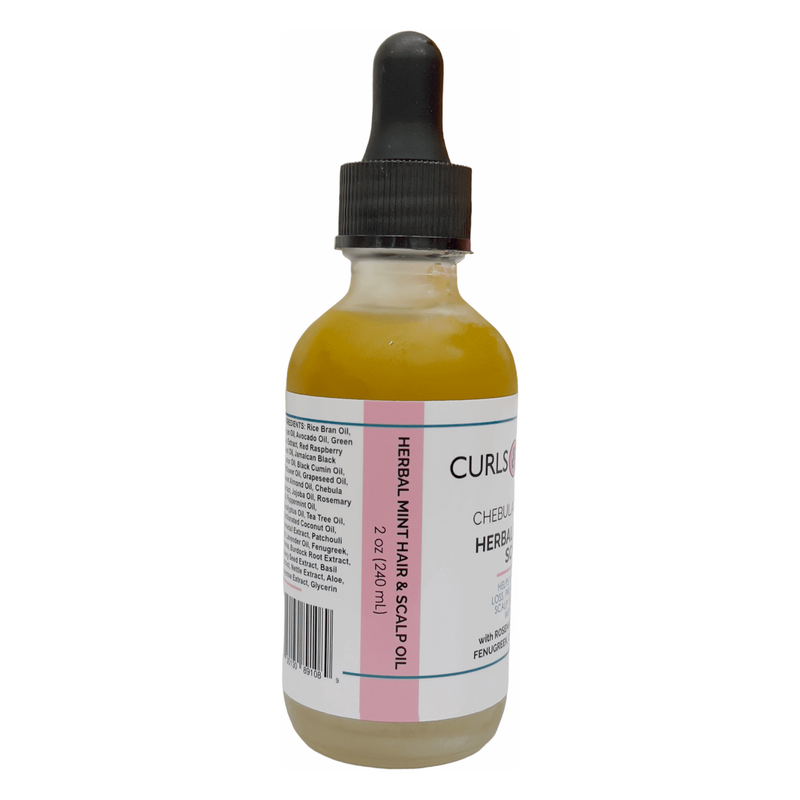 Curls & Potions Chebula & Green Tea Herbal Mint Hair & Scalp Oil HAIR OIL Gray