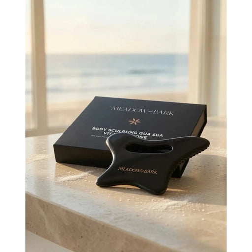 Meadow and Bark Body Sculpting Gua Sha Vitality Stone Light Gray