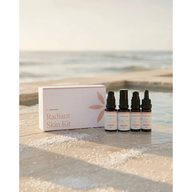 Meadow and Bark Deluxe Mini Radiant Skin Kit - AM Ritual Skincare Antique White