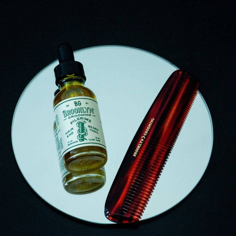 Brooklyn Grooming Pilgrim's® Classic Hair and Beard Tonic 1oz. Hair Tonic Black .5 OZ. (TRAVEL),1 OZ. (FULL)