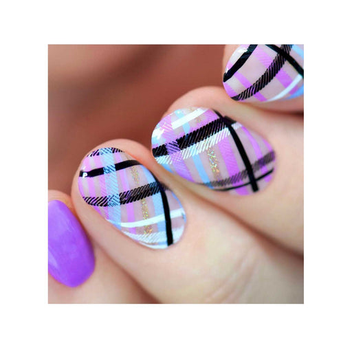 UberChic Beauty Pretty In Plaid-03 Stamping Plate Gray