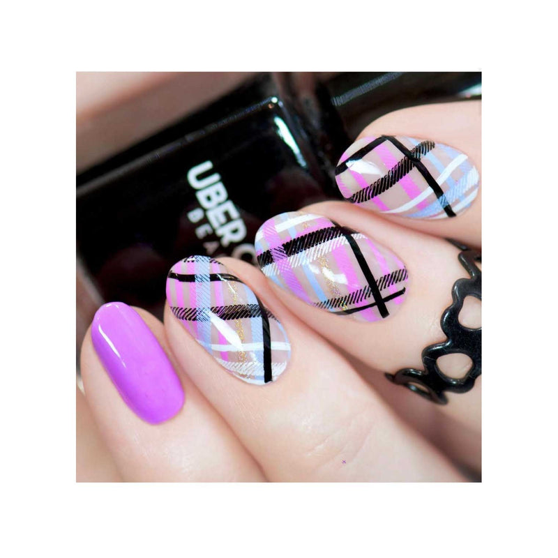 UberChic Beauty Pretty In Plaid-03 Stamping Plate Black