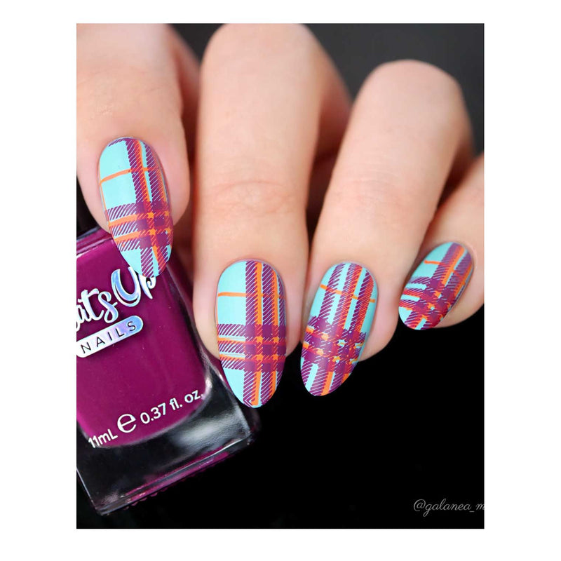 UberChic Beauty Pretty In Plaid-03 Stamping Plate Tan