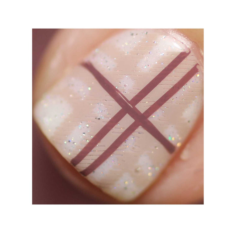 UberChic Beauty Pretty In Plaid-03 Stamping Plate Tan