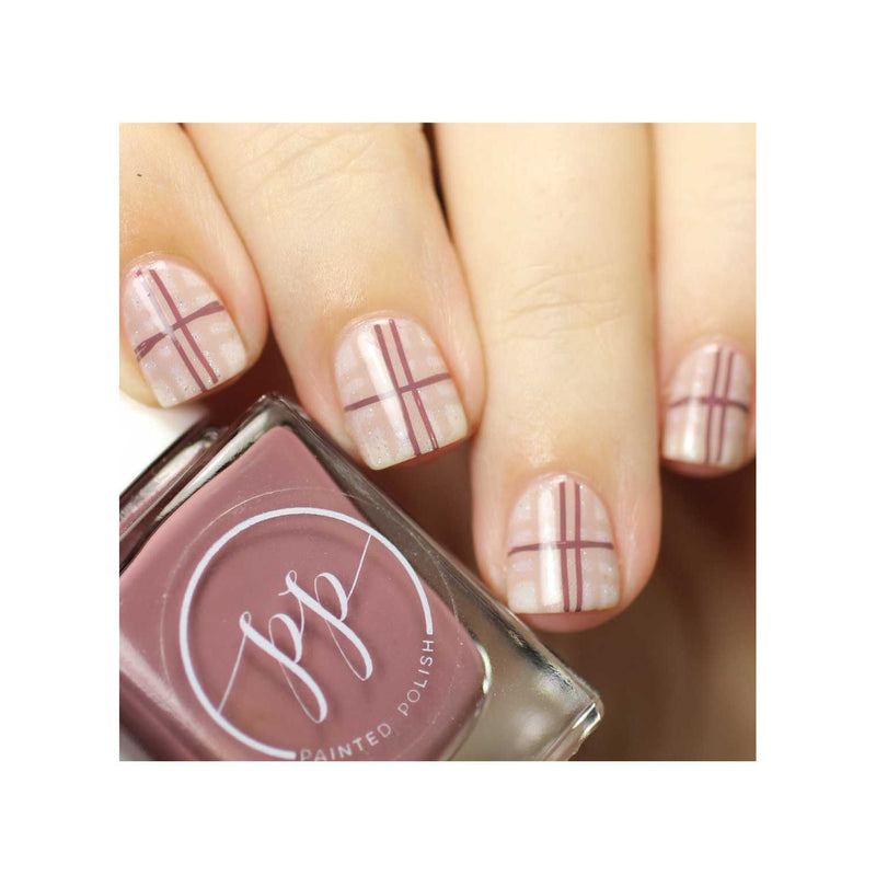 UberChic Beauty Pretty In Plaid-03 Stamping Plate Tan