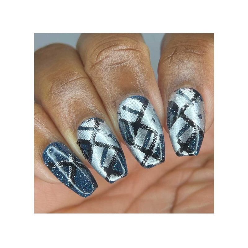 UberChic Beauty Pretty In Plaid-03 Stamping Plate Rosy Brown
