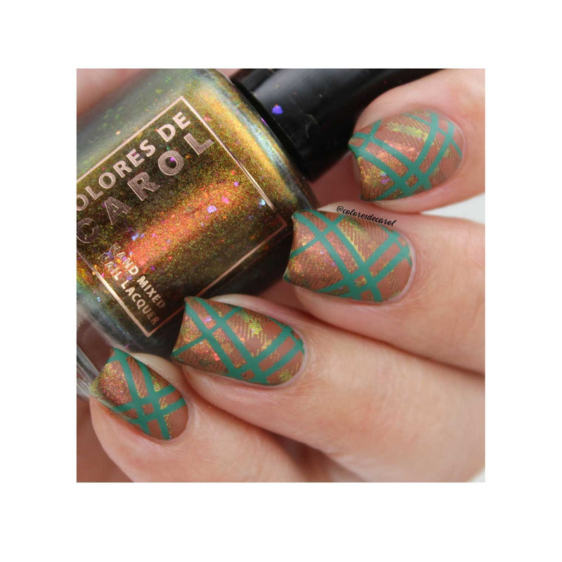 UberChic Beauty Pretty In Plaid-03 Stamping Plate Rosy Brown
